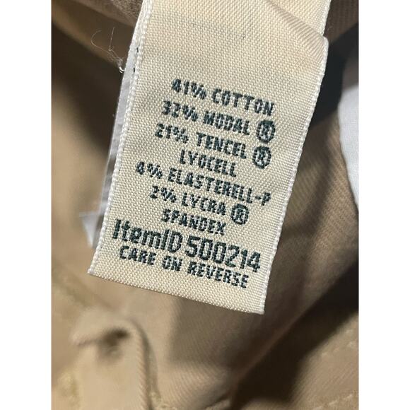 LL Bean Classic Fit Khakis Womens Plus Size 20 M/T Cotton Modal Tencel Tan Pants - Picture 12 of 16